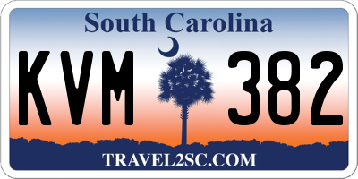 SC license plate KVM382