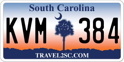 SC license plate KVM384