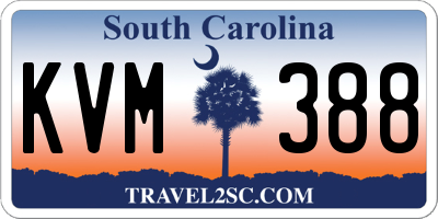 SC license plate KVM388