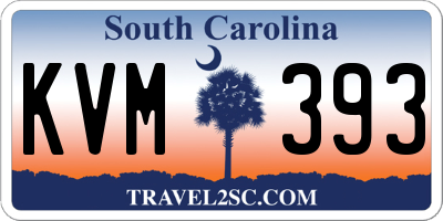 SC license plate KVM393