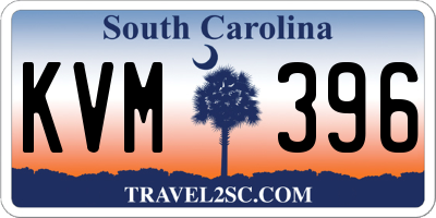 SC license plate KVM396