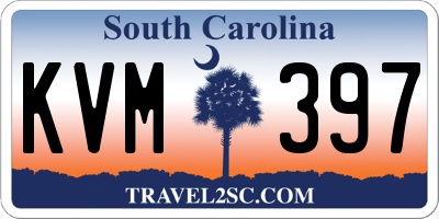 SC license plate KVM397
