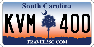 SC license plate KVM400