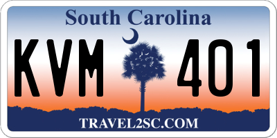 SC license plate KVM401