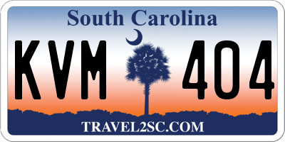 SC license plate KVM404