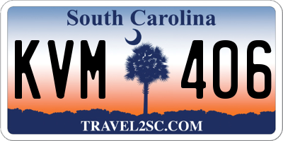 SC license plate KVM406