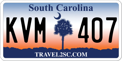 SC license plate KVM407