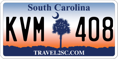 SC license plate KVM408
