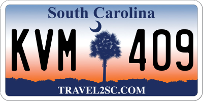 SC license plate KVM409