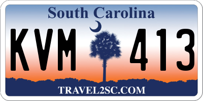 SC license plate KVM413