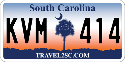 SC license plate KVM414