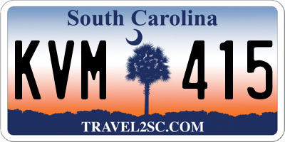 SC license plate KVM415