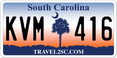 SC license plate KVM416