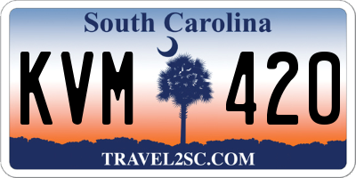 SC license plate KVM420