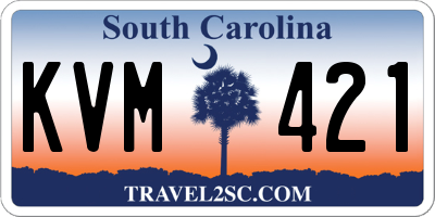 SC license plate KVM421
