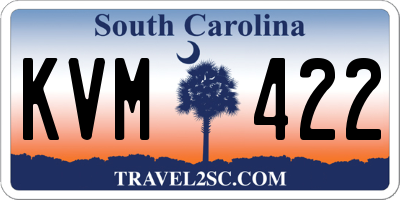 SC license plate KVM422