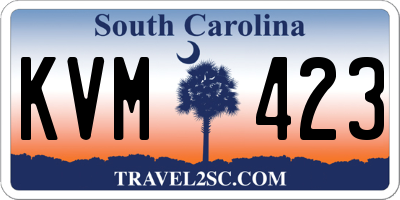 SC license plate KVM423