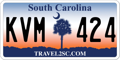 SC license plate KVM424