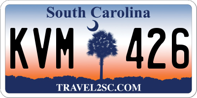 SC license plate KVM426