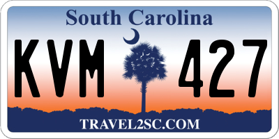 SC license plate KVM427