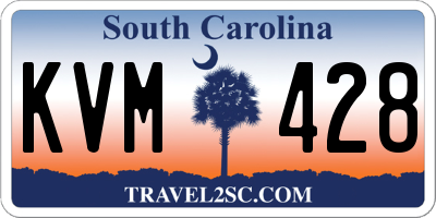 SC license plate KVM428