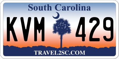 SC license plate KVM429