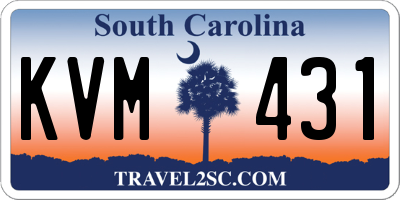 SC license plate KVM431
