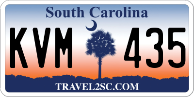 SC license plate KVM435