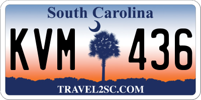 SC license plate KVM436