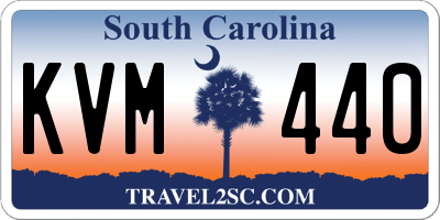 SC license plate KVM440