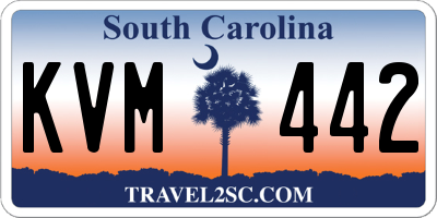 SC license plate KVM442