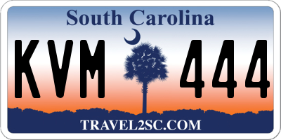 SC license plate KVM444