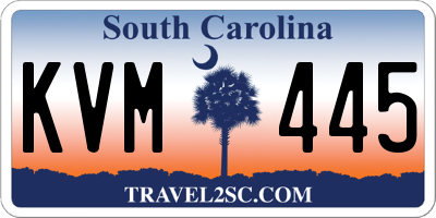 SC license plate KVM445