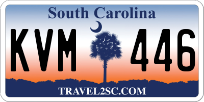 SC license plate KVM446