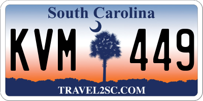 SC license plate KVM449