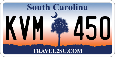 SC license plate KVM450