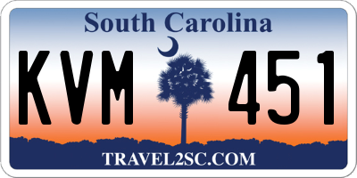 SC license plate KVM451