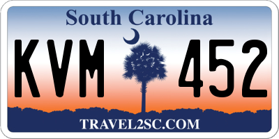 SC license plate KVM452