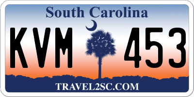 SC license plate KVM453