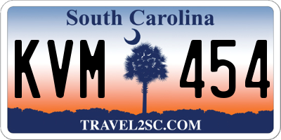 SC license plate KVM454