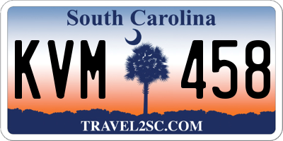 SC license plate KVM458