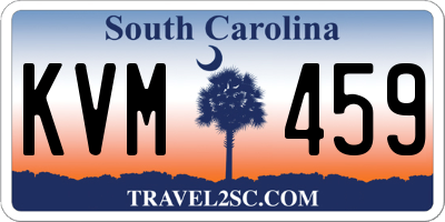 SC license plate KVM459