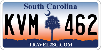 SC license plate KVM462