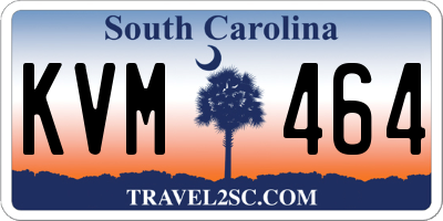 SC license plate KVM464