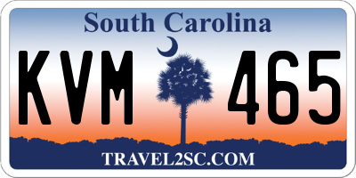 SC license plate KVM465