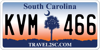 SC license plate KVM466