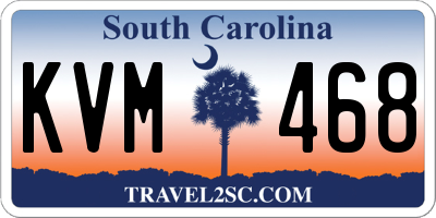 SC license plate KVM468