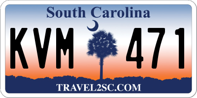 SC license plate KVM471