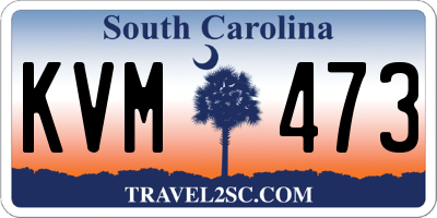 SC license plate KVM473