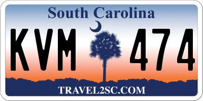 SC license plate KVM474